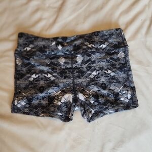 Athleta Gray and Black Athletic Shorts with Compression Fit